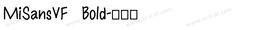 MiSansVF Bold字体转换